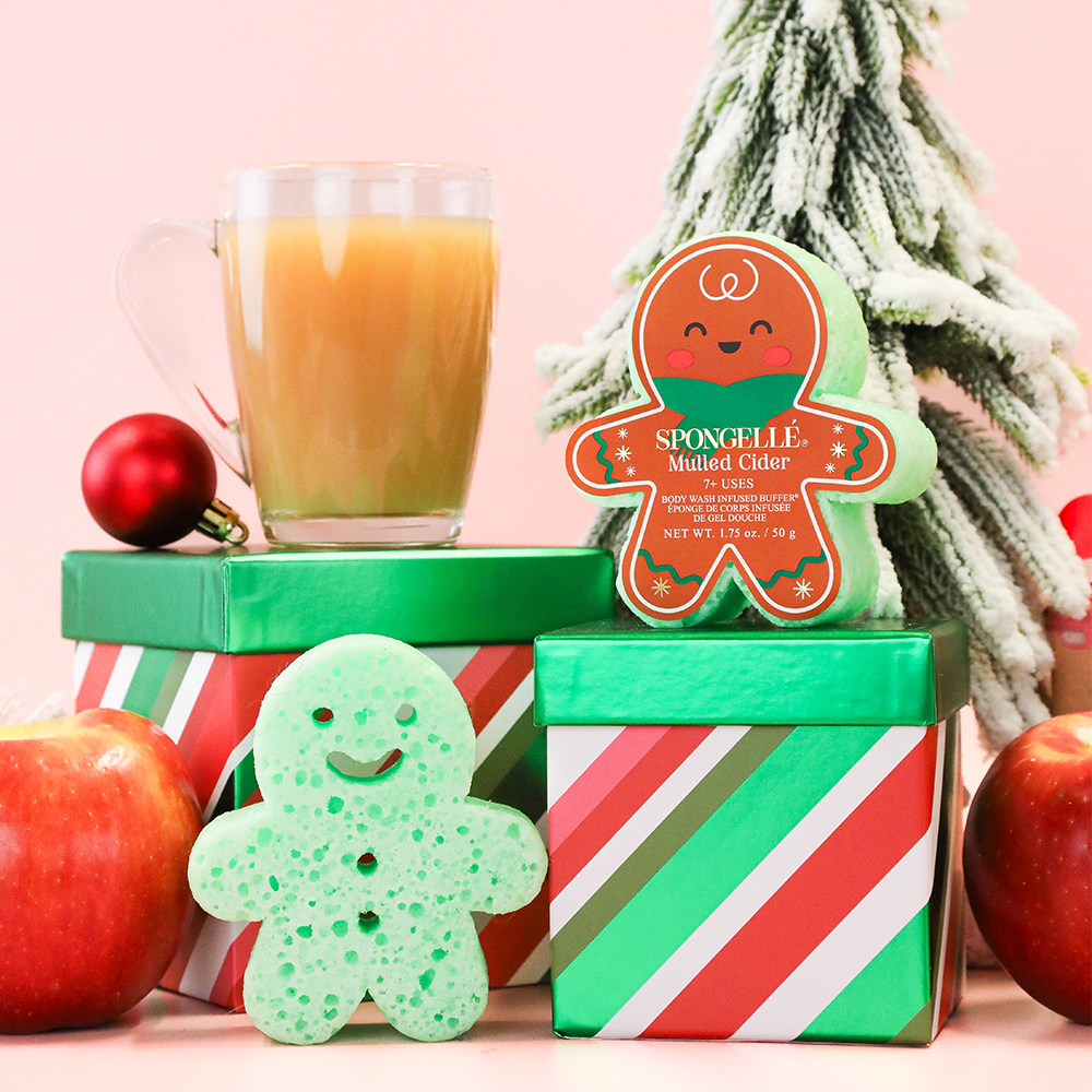 Spongellé - Mulled Cider Gingerbread Holiday Buffer Christmas Stocking 