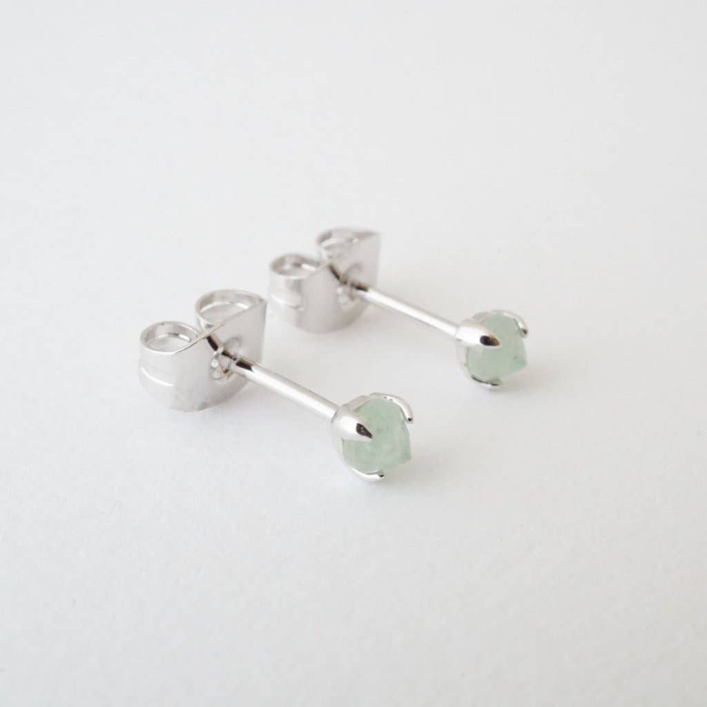 Honeycat Jewelry - Jade Point Solitaire Studs