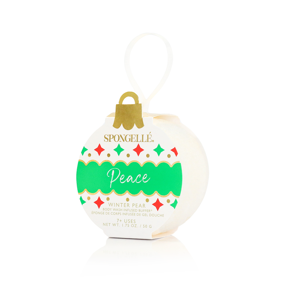 Spongellé - Peace - Winter Pear Holiday Ornament Buffer Christmas 