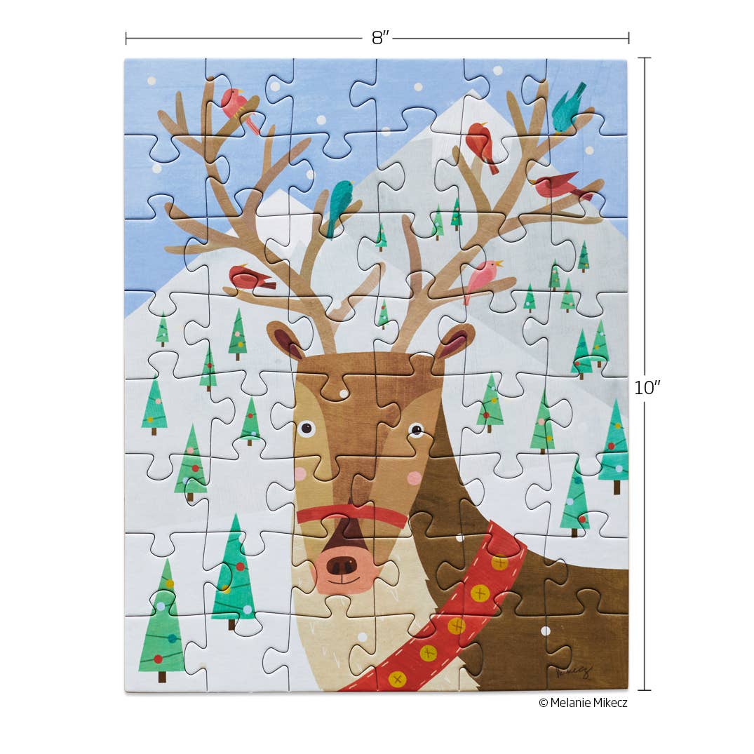 Reindeer and Friends | Holiday Gift | 48 Piece Puzzle Snax