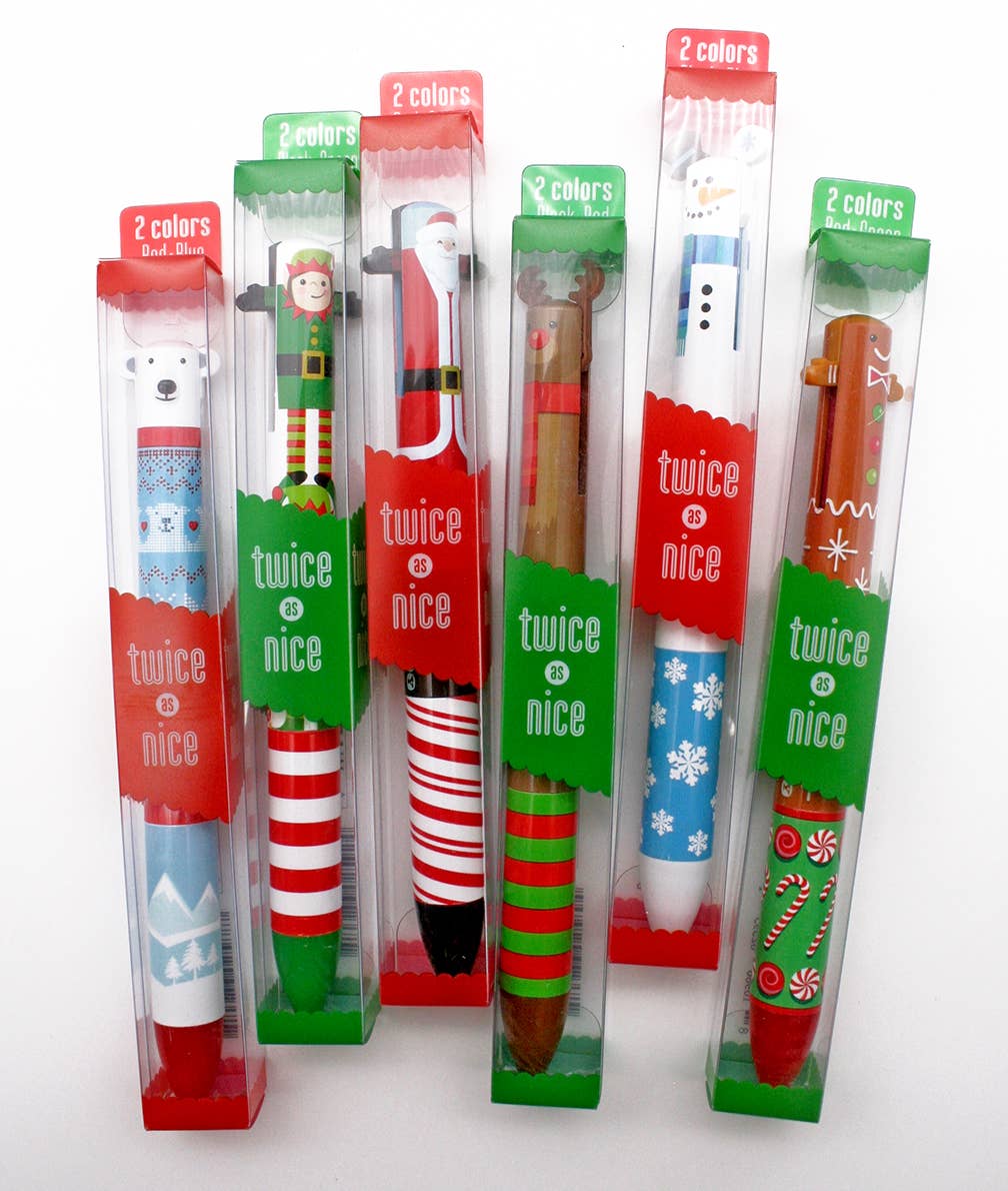 SNIFTY - TWICE AS NICE HOLIDAY 2 COLOR CLICK PEN