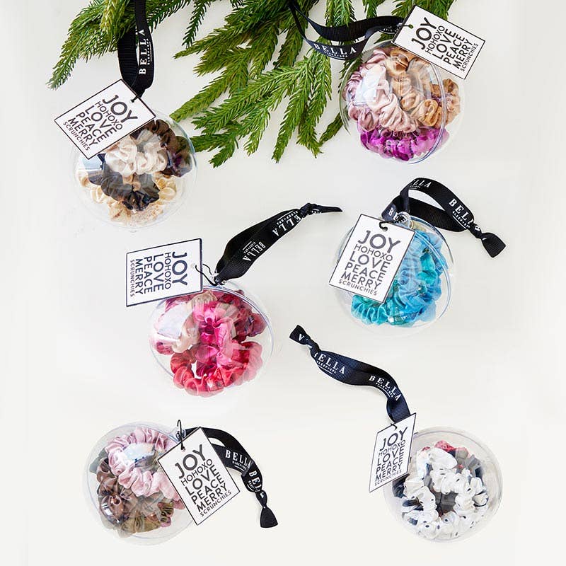 Bella Sleep + Spa - Scrunchie Ornament - Black +White Stripe