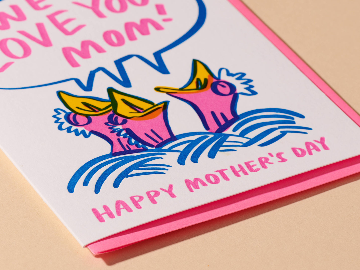 And Here We Are - We Love You Mom Letterpress Mother's Day Card