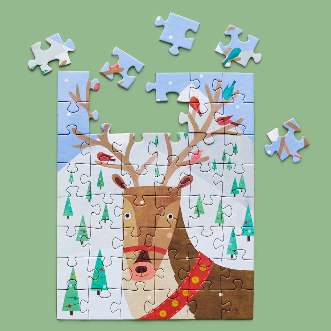 Reindeer and Friends | Holiday Gift | 48 Piece Puzzle Snax