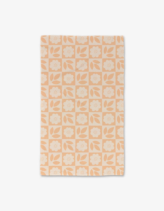 Geometry - Floral Checkerboard Luxe Hand Towel