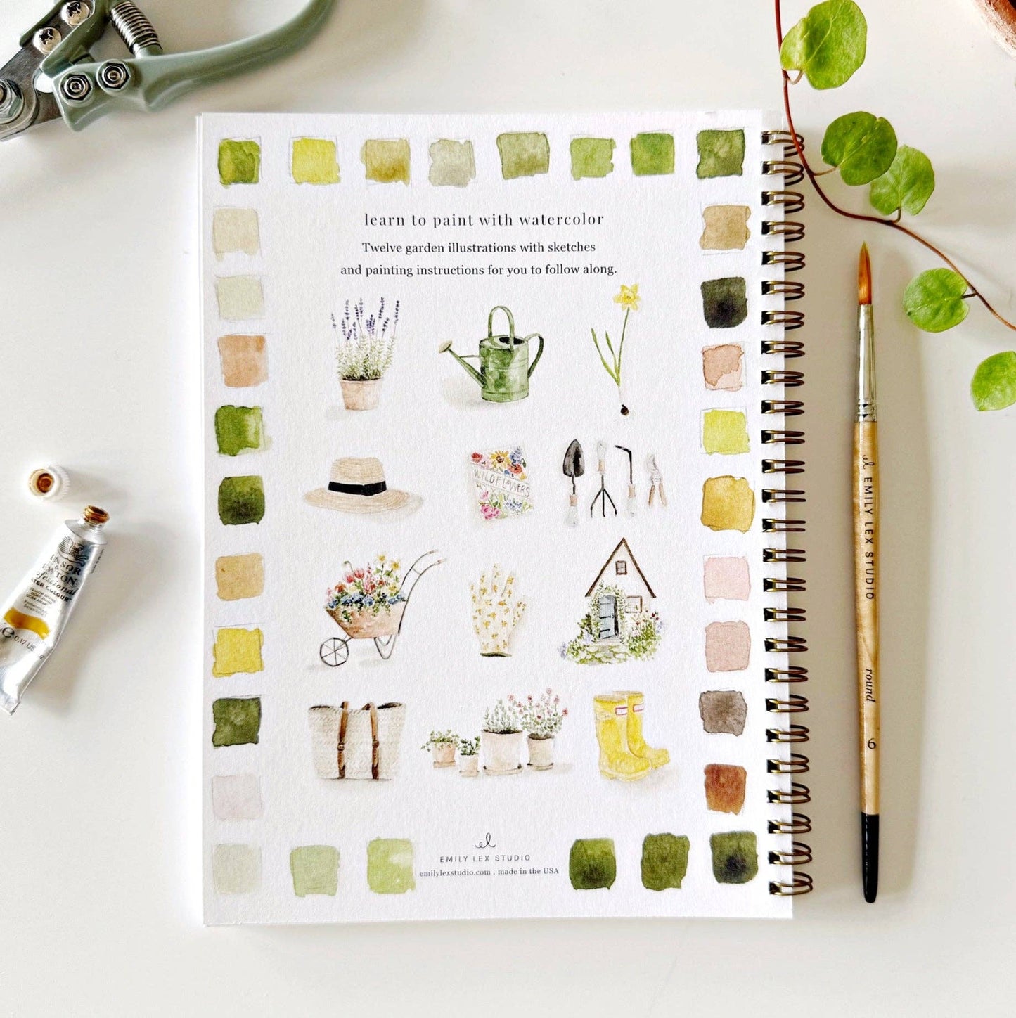 emily lex studio - Garden watercolor workbook