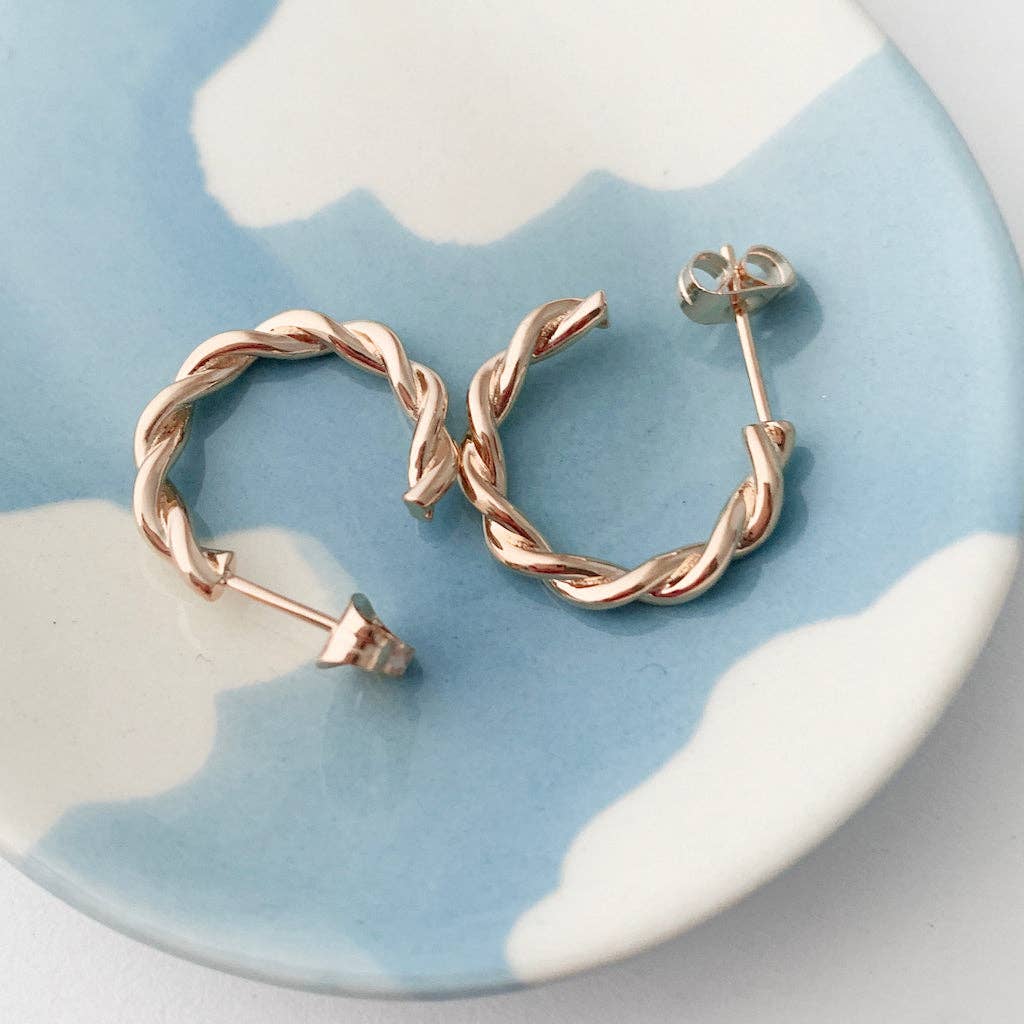 Honeycat Jewelry - Thick Twist Hoops