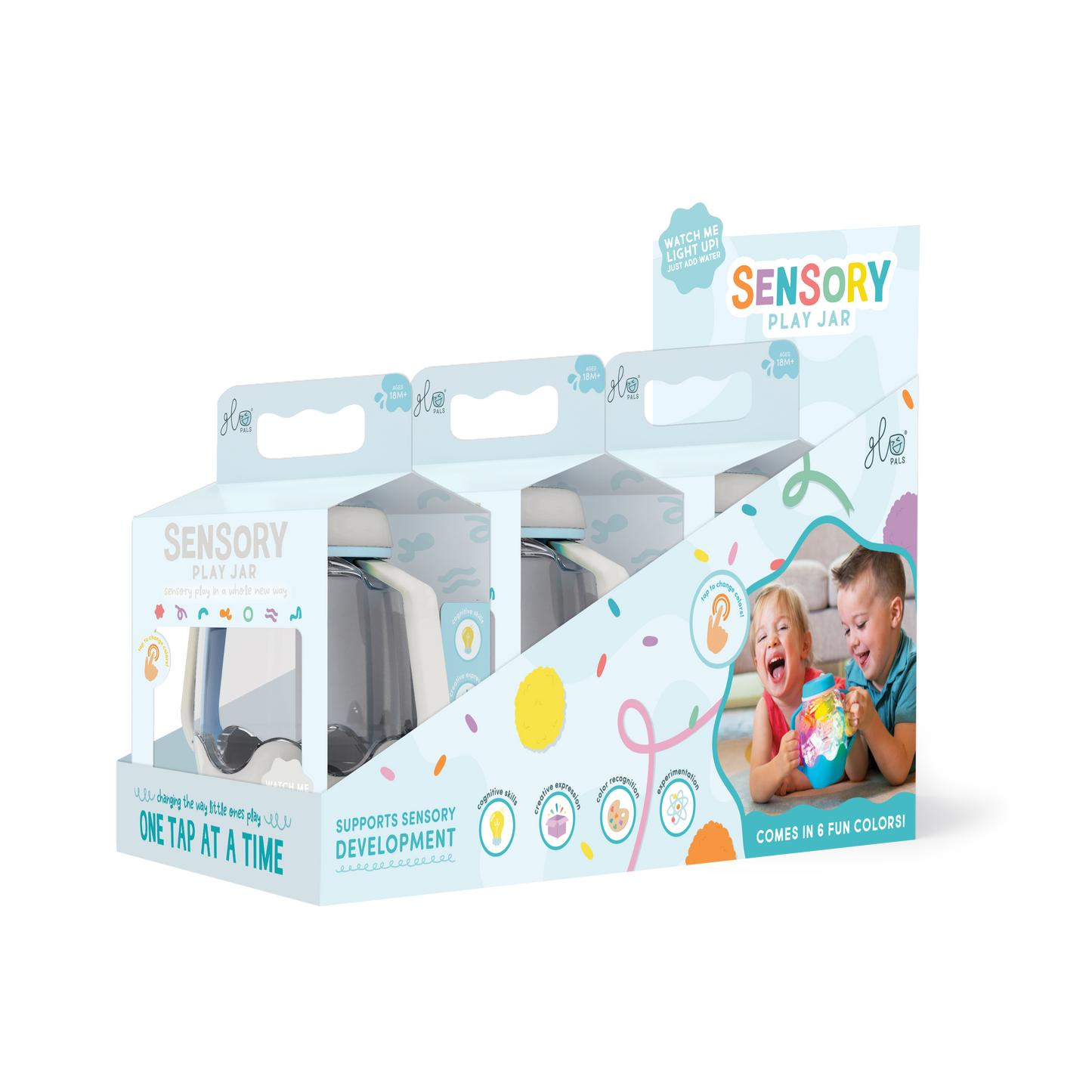 Glo Pals - Cloud Grey Sensory Play Jar (NEW)