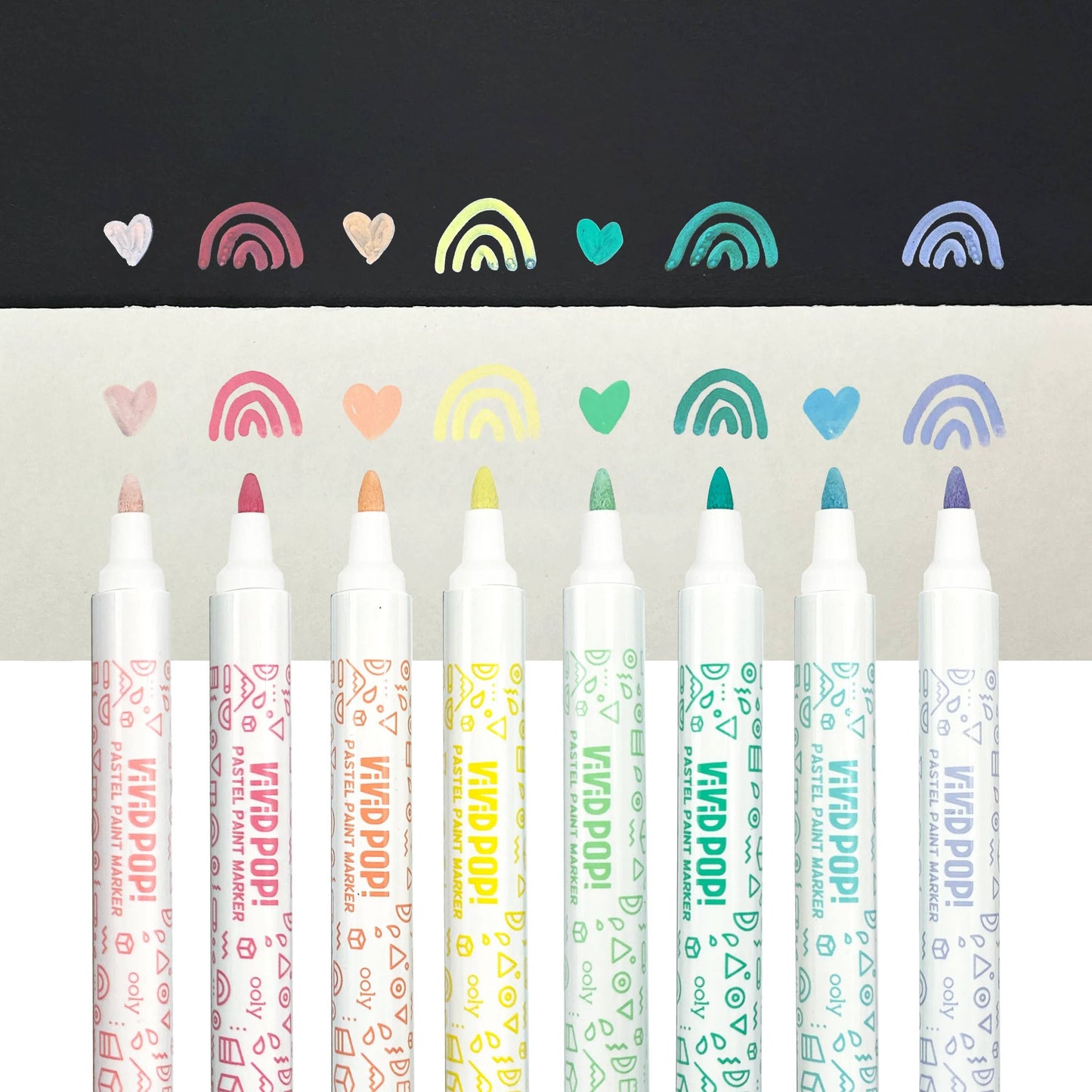 OOLY - Vivid Pop! Water-Based Paint Markers: Pastel (Set of 8)