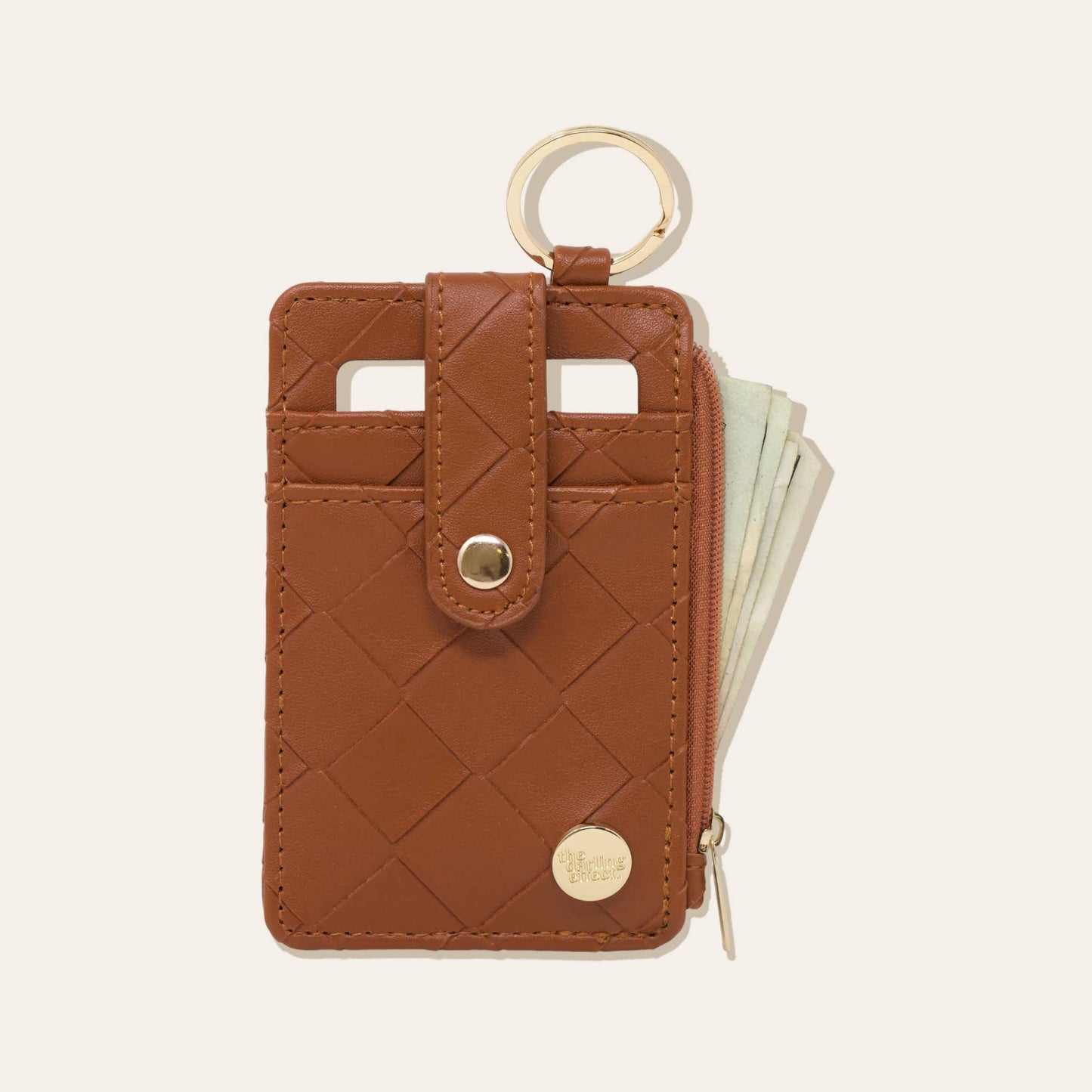 The Darling Effect - Keychain Wallet - Woven Cognac