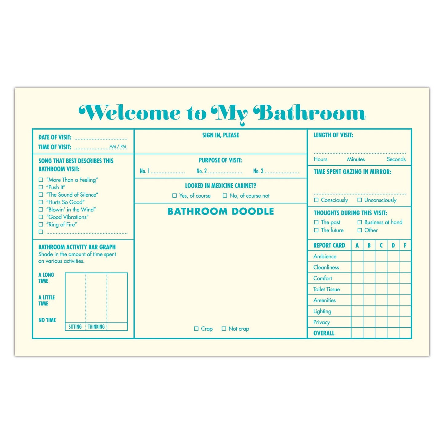 Knock Knock - Bathroom Guest Book