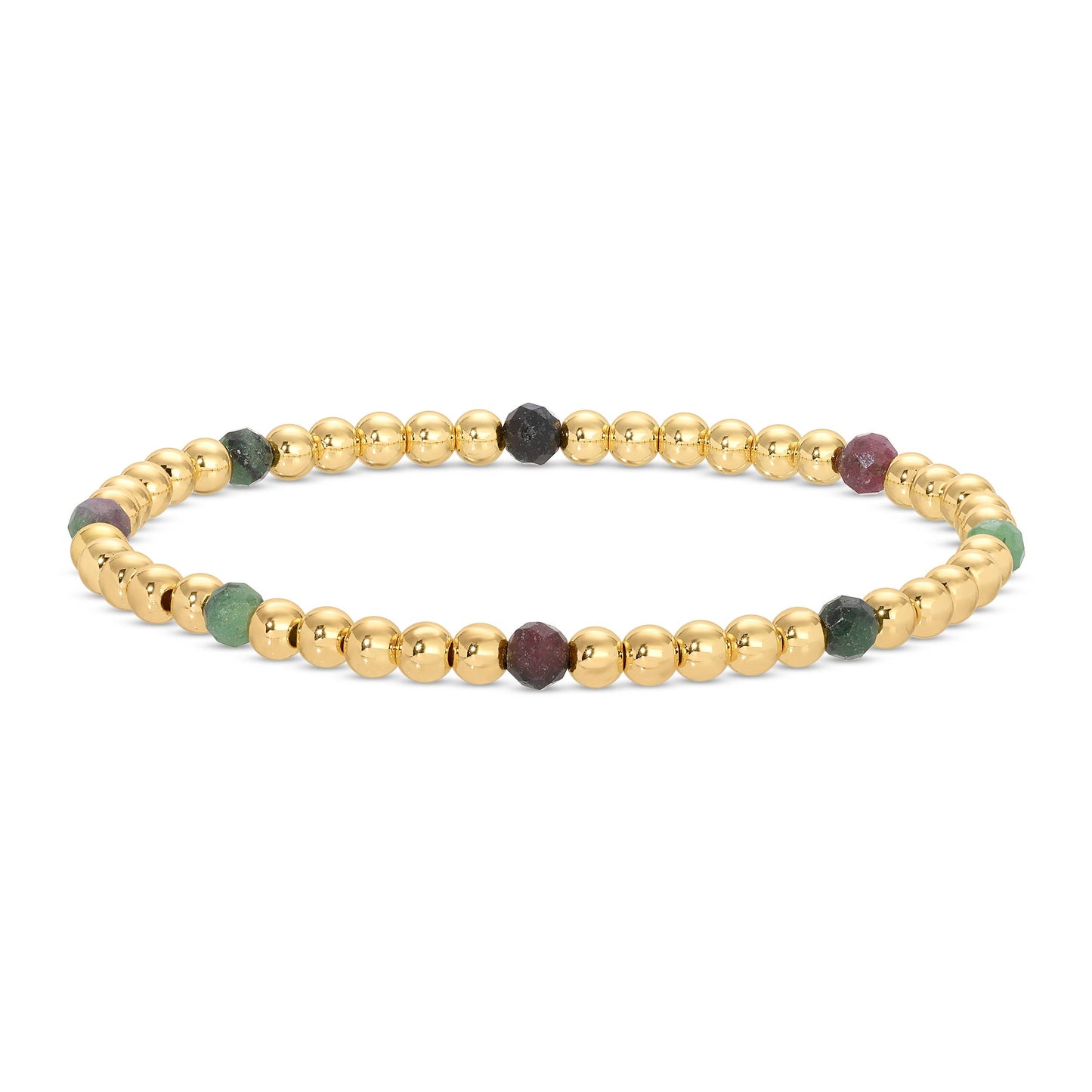 Splendid Iris - Stretch Beaded Bracelets with stone accents