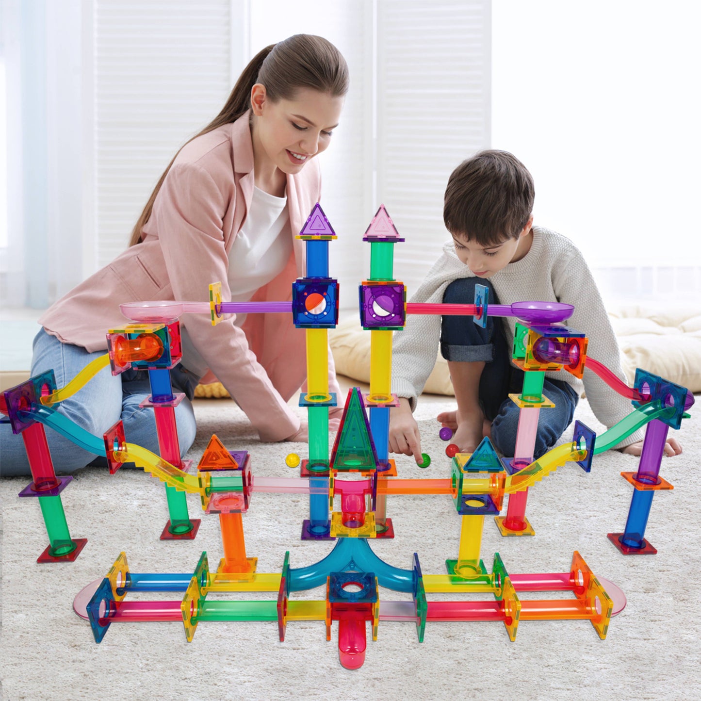 PicassoTiles - 200 Piece Marble Run