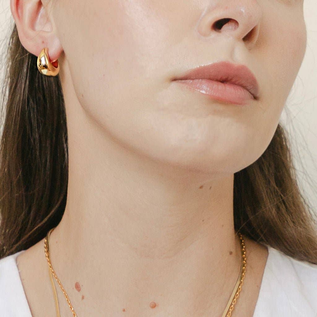 Honeycat Jewelry - Dumpling Chunky Hoops