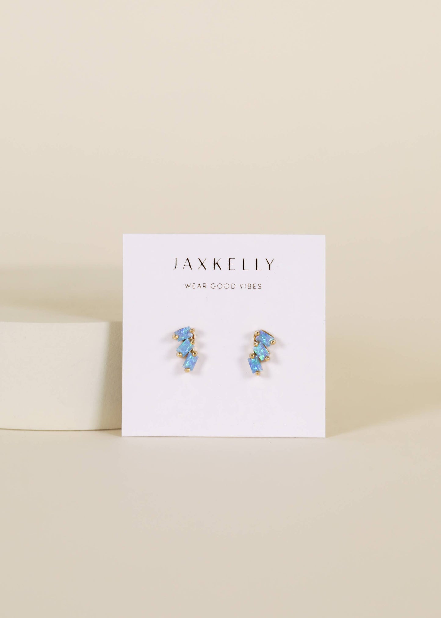 JaxKelly - Offset Trio - Fire Opal - Earring