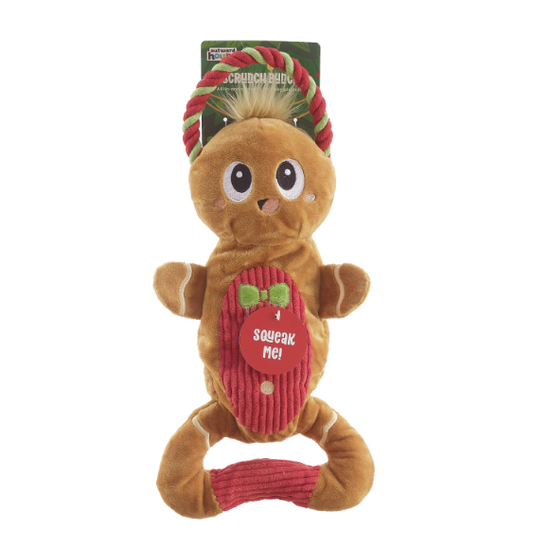 Pet Palette Distribution - Outward Hound Scrunch Bunch Gingerbread Man Rope Dog Toy