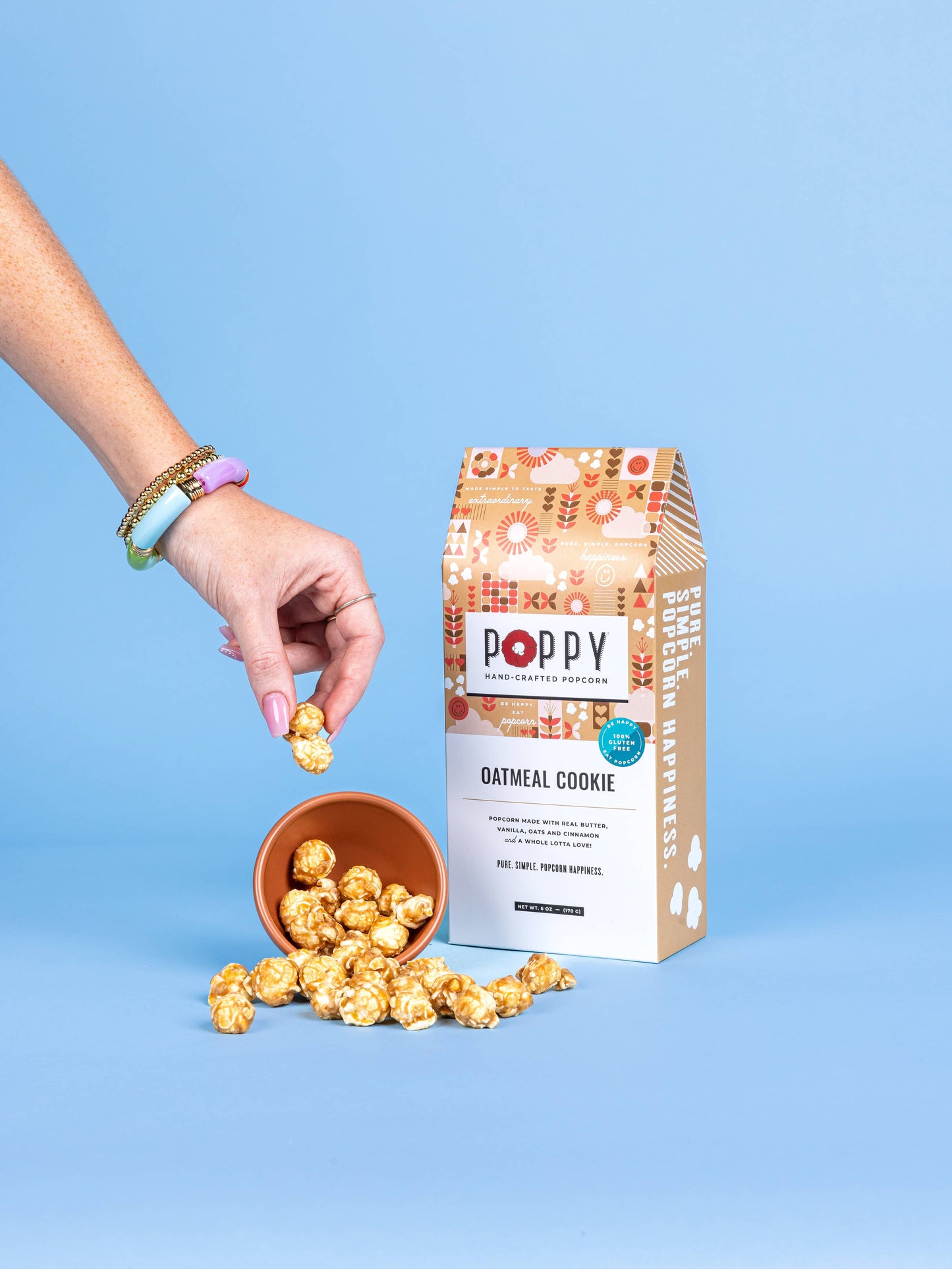 Poppy Hand-Crafted Popcorn - Oatmeal Cookie Gift Box Popcorn