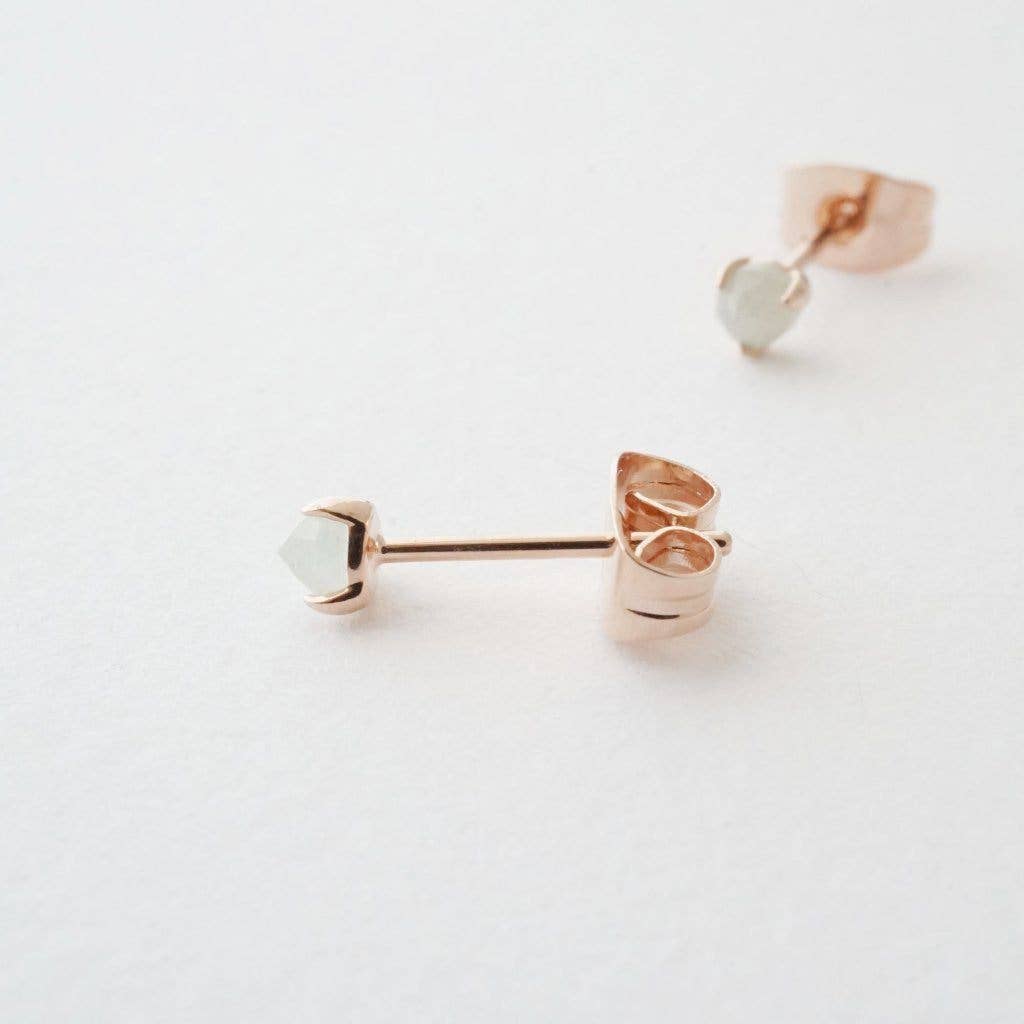 Honeycat Jewelry - Jade Point Solitaire Studs