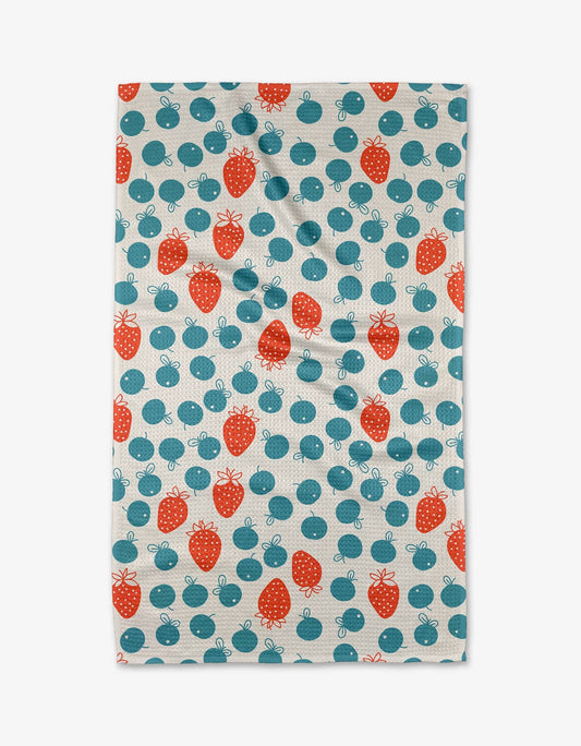 Geometry - Star Spangled Berry Tea Towel
