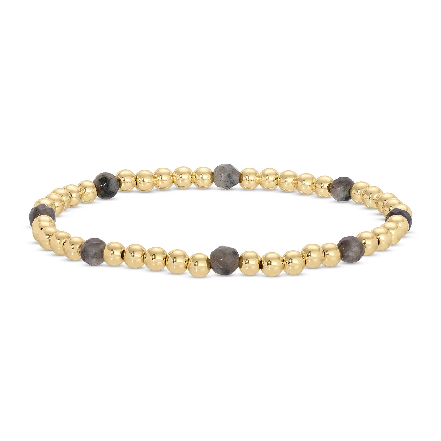 Splendid Iris - Stretch Beaded Bracelets with stone accents