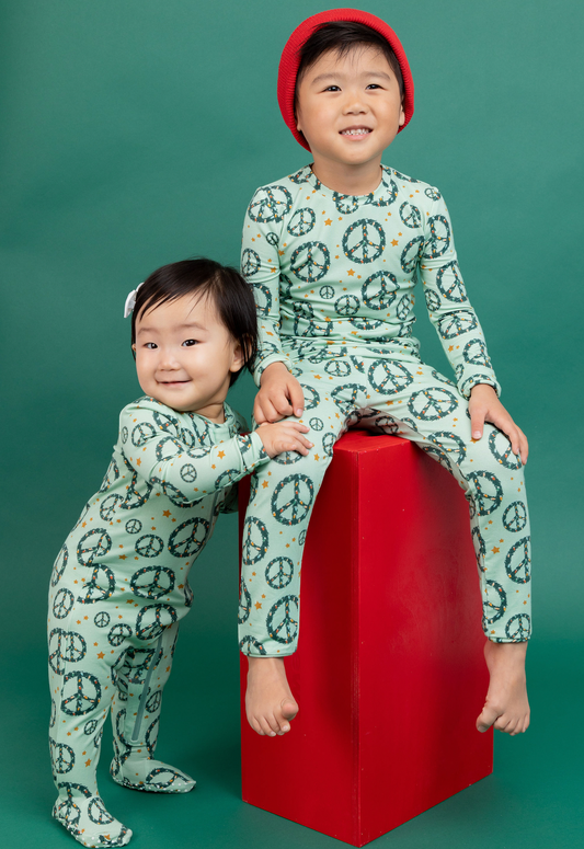 Bird & Bean® - Bamboo Christmas Pajamas - Peace + Joy