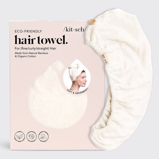 KITSCH - Quick Dry Hair Towel - Ivory