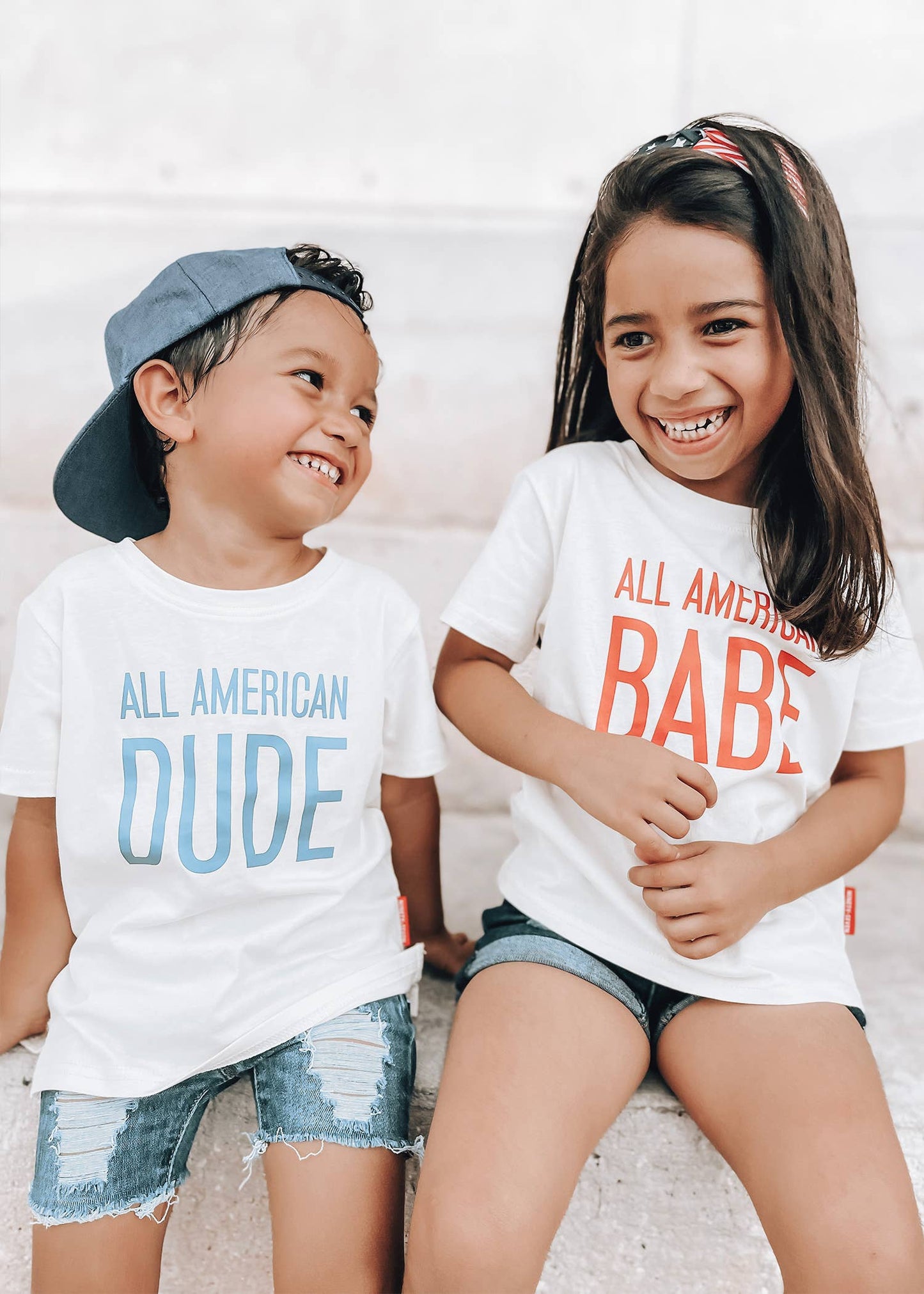 97 Design Co. - All American Babe - Kids T-shirt, 4th of July, Olympics Tee