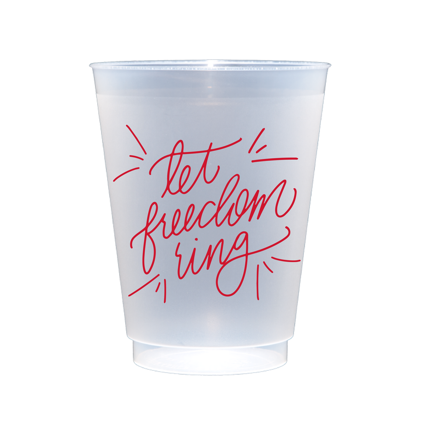 Birdie Mae Designs - Let Freedom Ring | July 4 Frosted Acrylic 16 oz Cup Set of 8