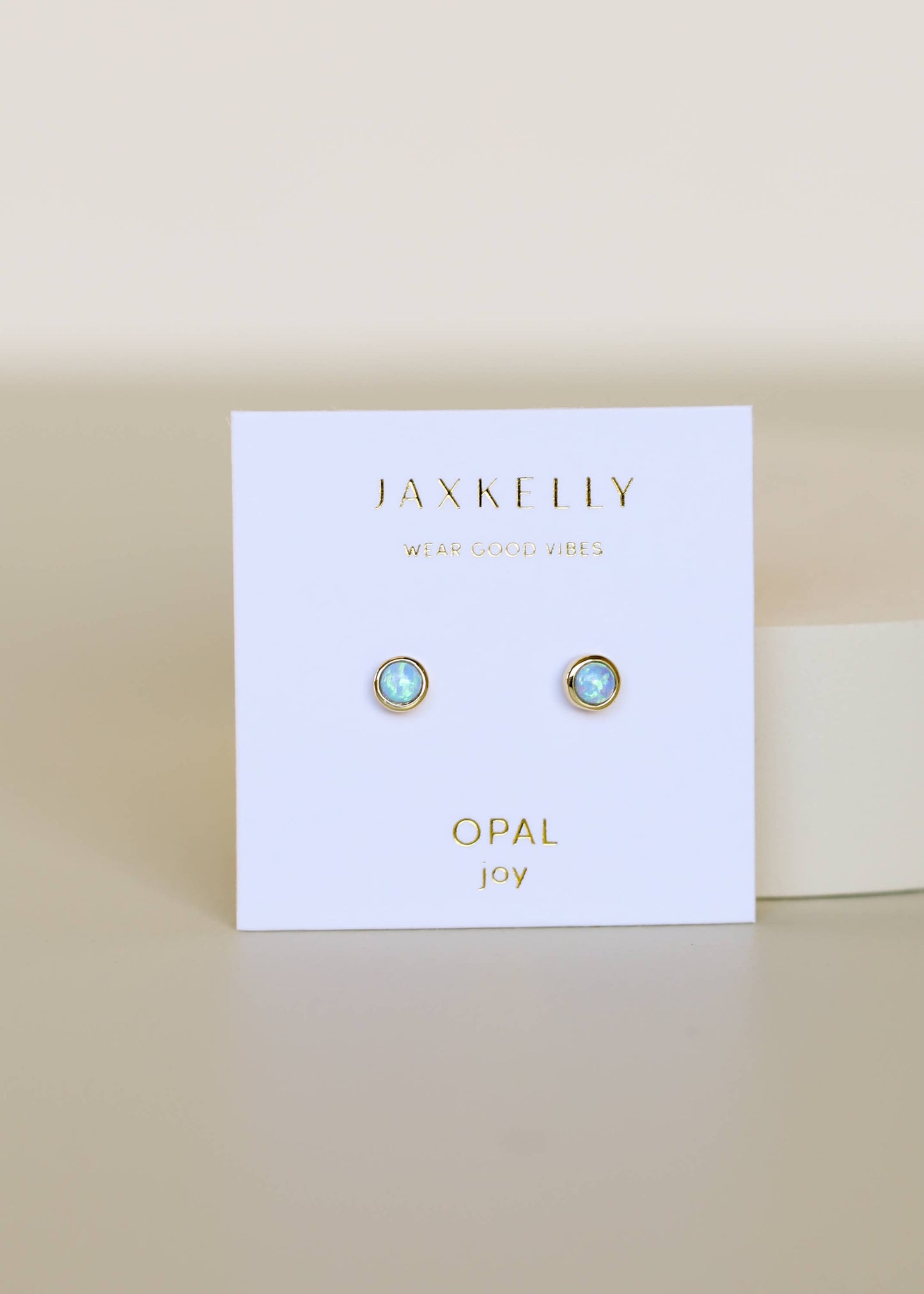 JaxKelly - Simple Stud - Fire Opal- Earring