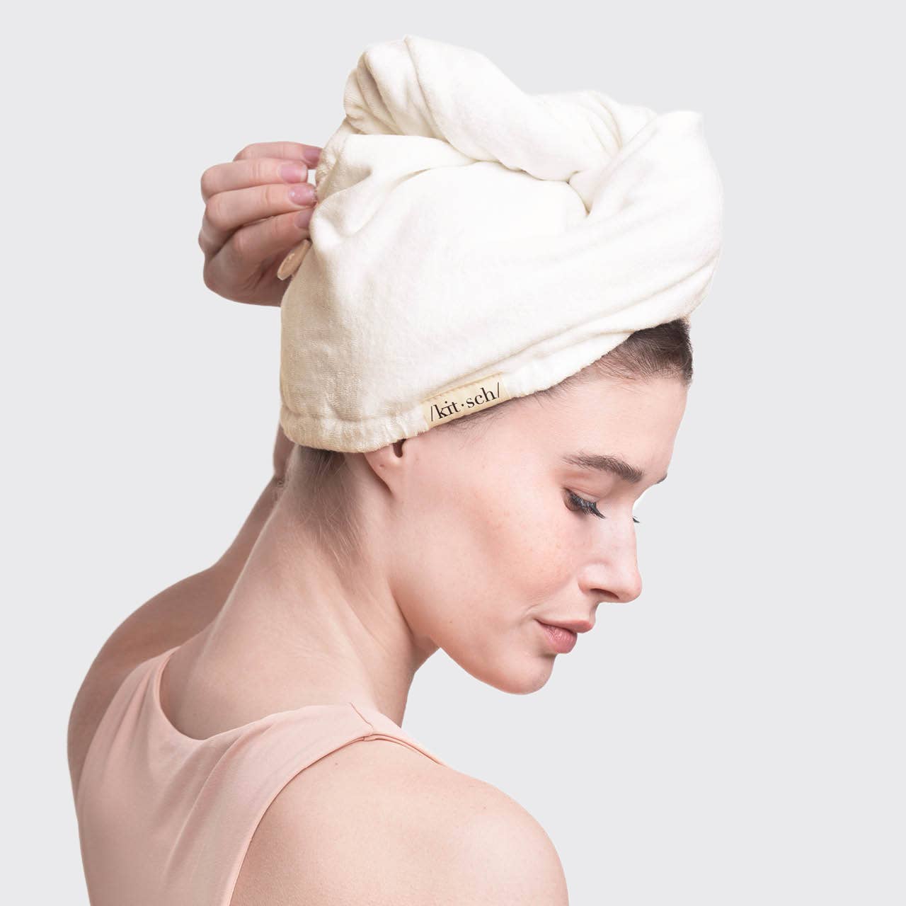 KITSCH - Quick Dry Hair Towel - Ivory