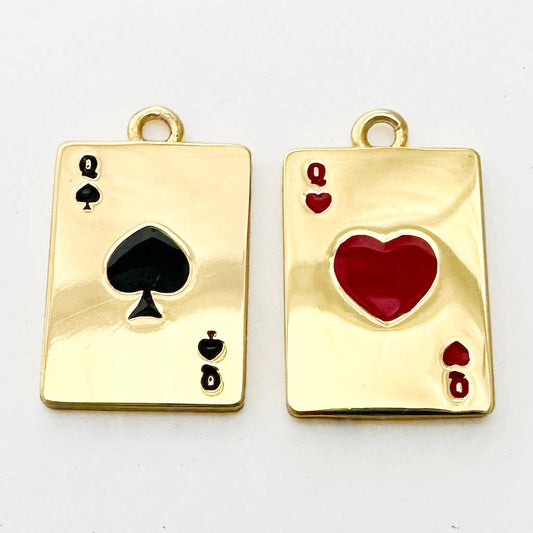 Honeycat Jewelry - Queen of Hearts Playing Card Charm (for charm bar!)