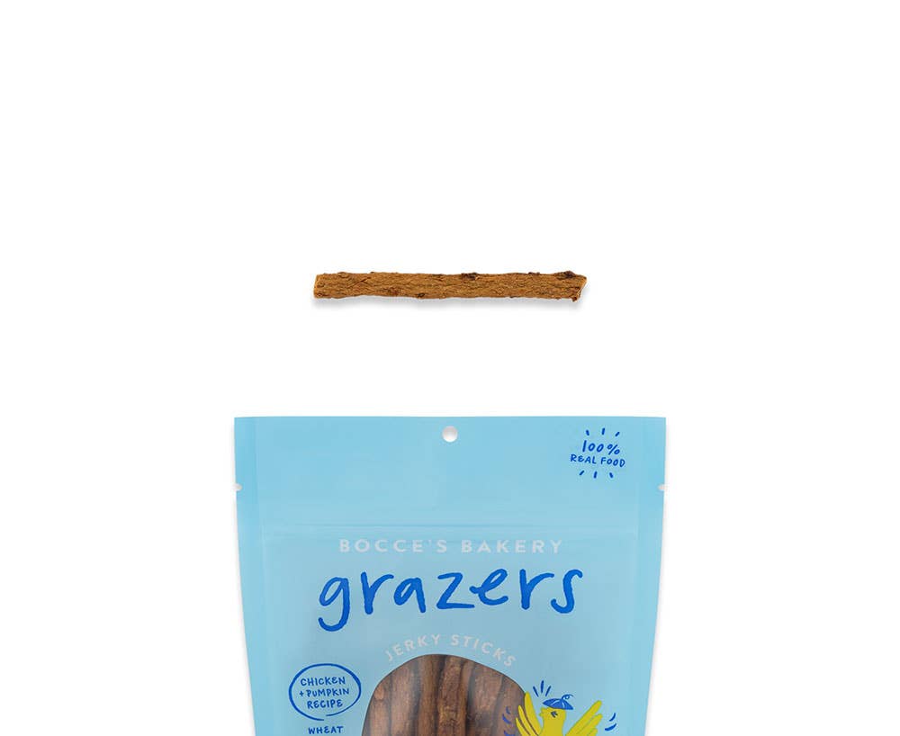 Bocce's Bakery 4oz Chicken Grazers Jerky Sticks Dog Treats