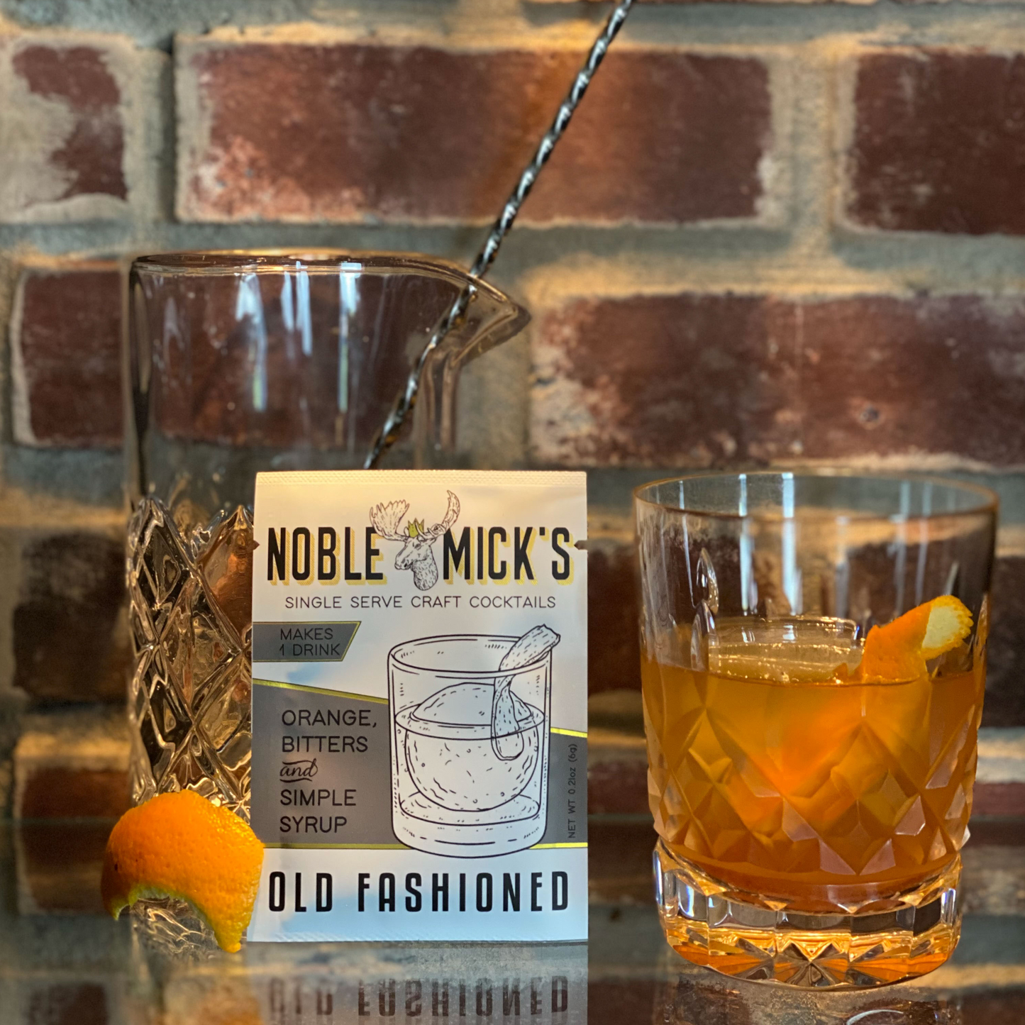 NOBLE MICK'S - Single Serve Craft Cocktails - Old Fashioned Single Serve Craft Cocktail