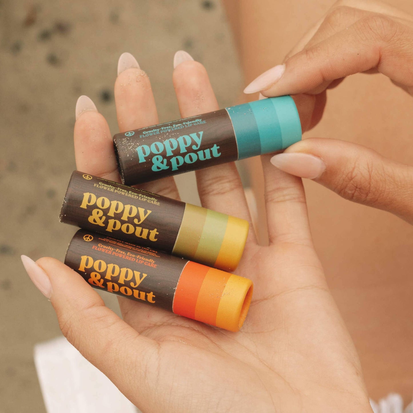 Poppy & Pout - Lip Balm, Retro Surf, Coconut Coast