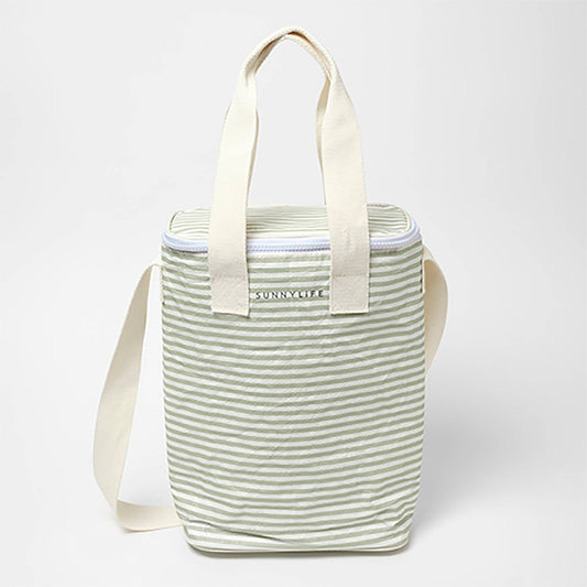 Sunnylife - Light Cooler Drinks Bag La Palma Sage Stripe