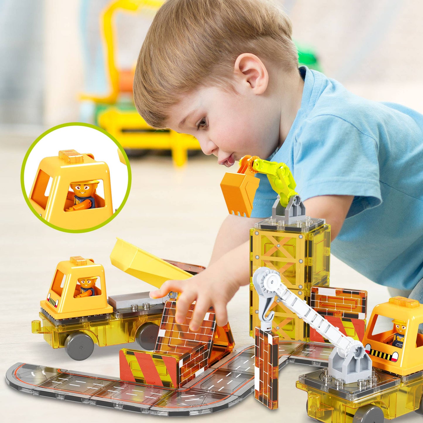 PicassoTiles - Magnet Tile Construction 5-in-1 Building W/ Accessories