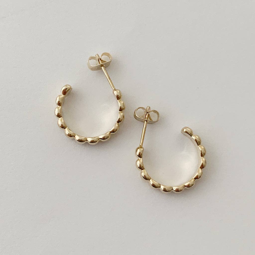 Honeycat Jewelry - Rosa Ribbed Hoops