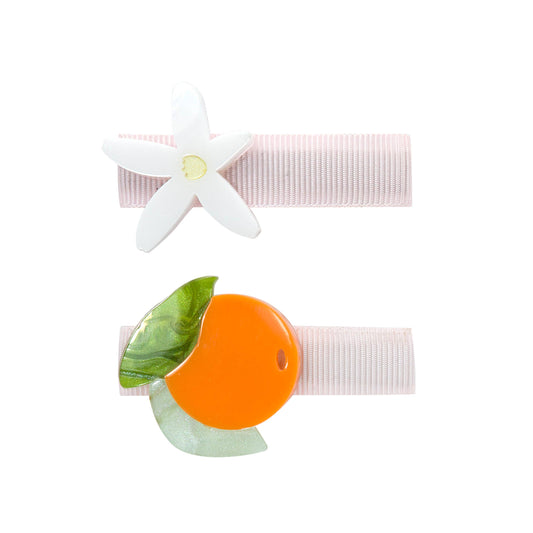 Lilies & Roses NY - SPR24-Tangerine Flower Hair Clips