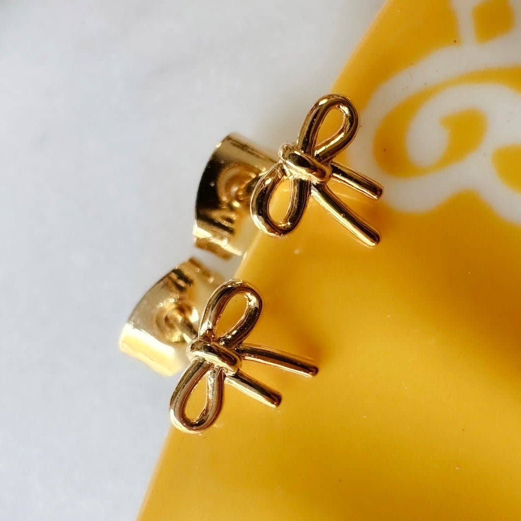 Honeycat Jewelry - Bitty Bow Studs