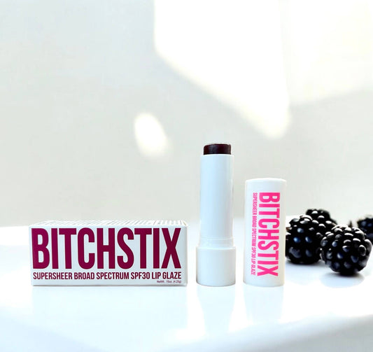 BITCHSTIX - SUPERSHEER LIP GLAZE Blackberry - SPF30 Broad Spectrum