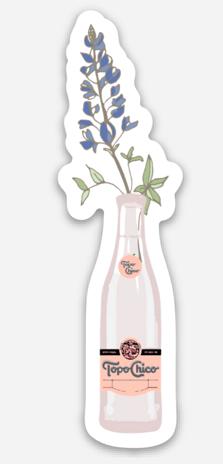 inviting affairs paperie - Topo Chico Bluebonnet Sticker