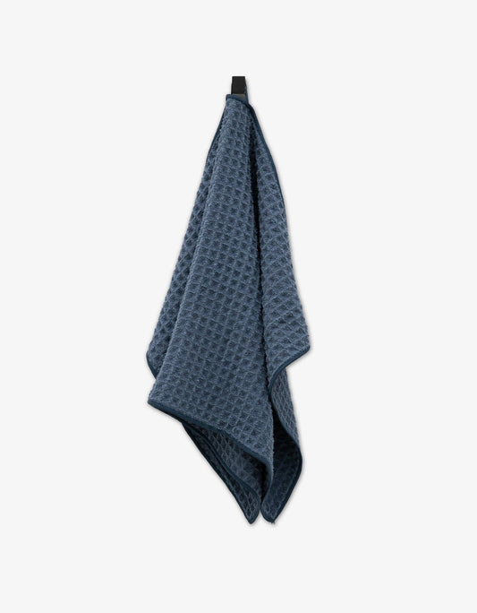 Geometry - Midnight Blue Waffle Hand Towel