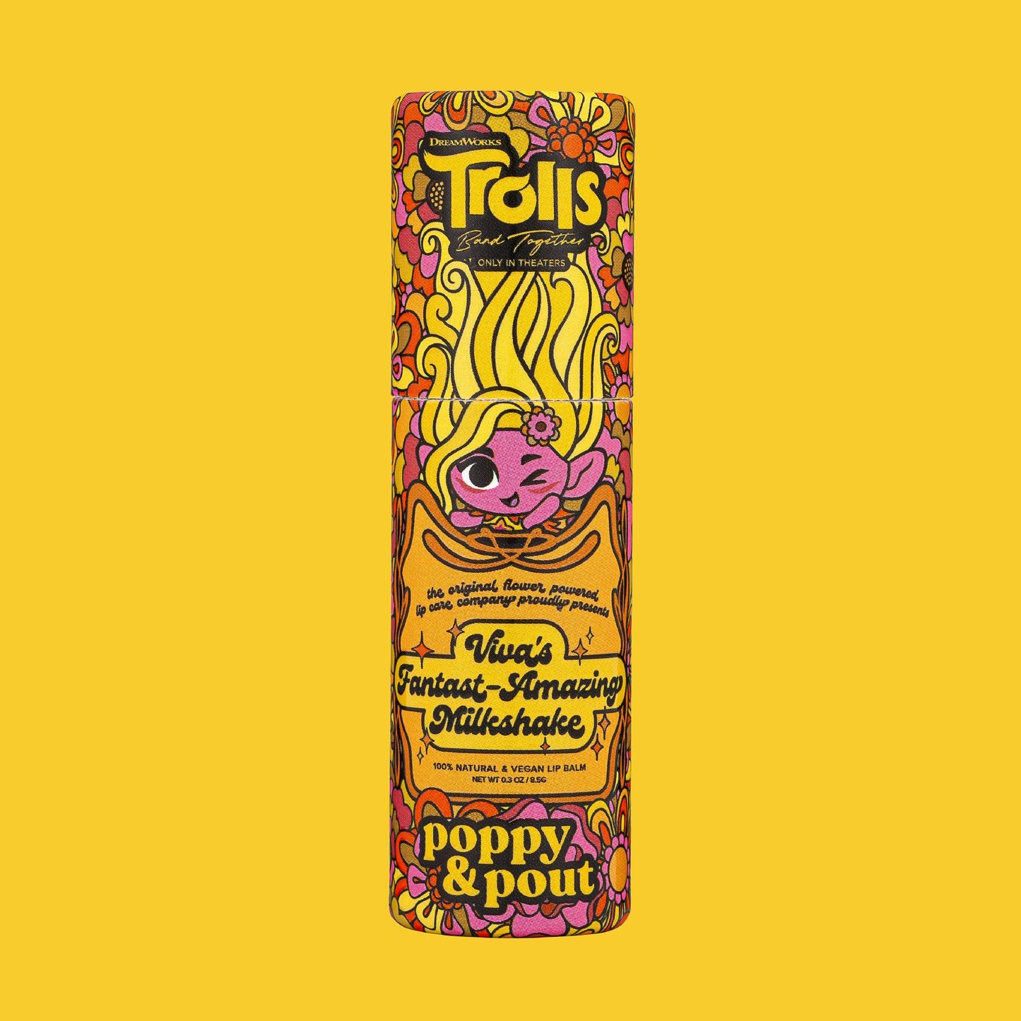 Poppy & Pout - Lip Balm, "Trolls 3" Viva's Fantast-Amazing Milkshake