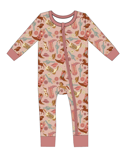 Bird & Bean® - Baby Bamboo Pajamas - Bamboo Sleeper  - Western - Dakota