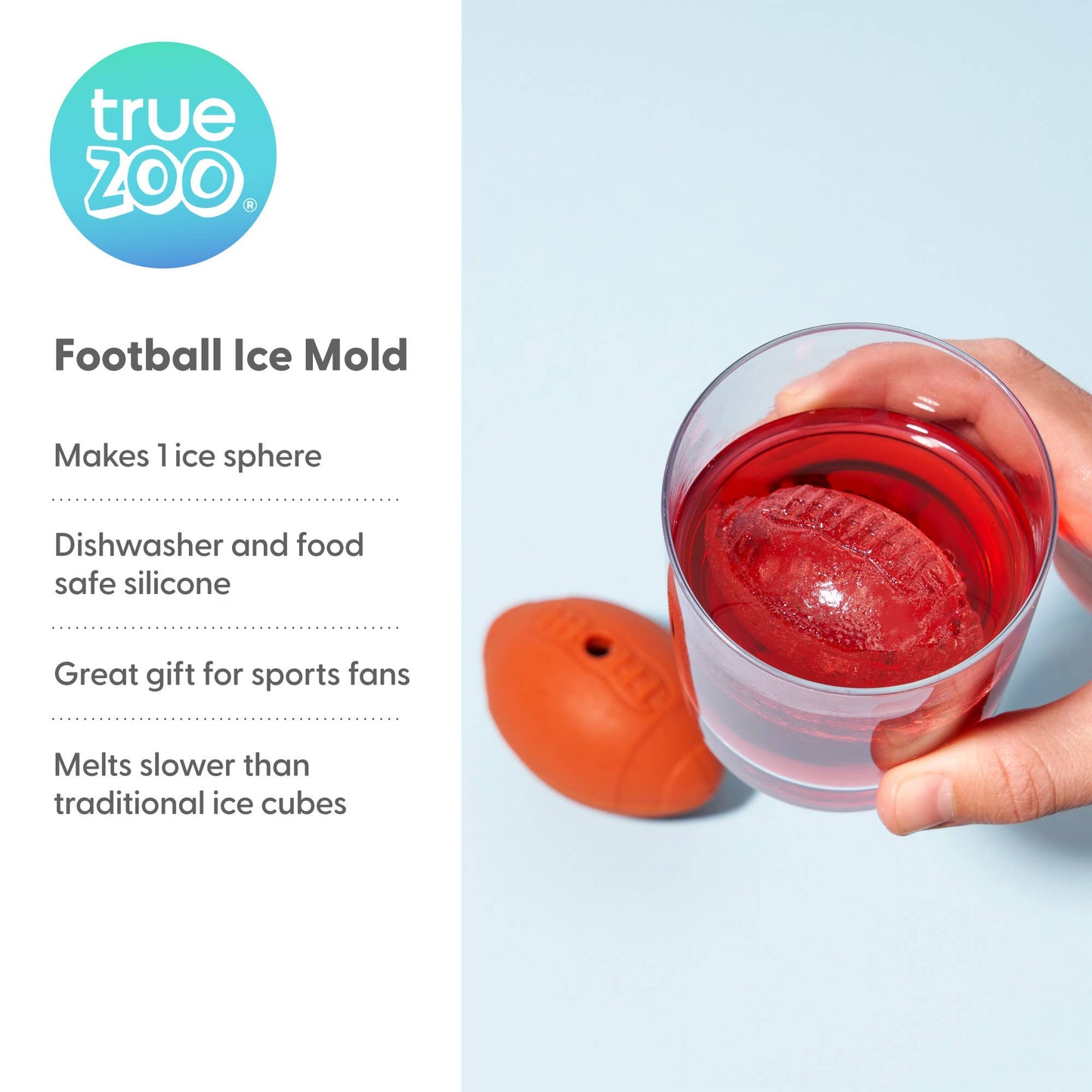 TRUE - TrueZoo Silicone 3.25" Football Ice Cube Mold