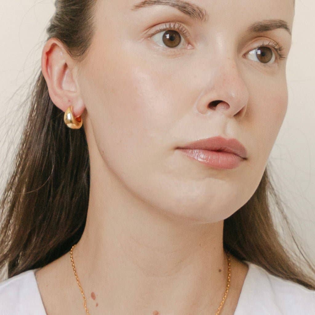 Honeycat Jewelry - Dumpling Chunky Hoops