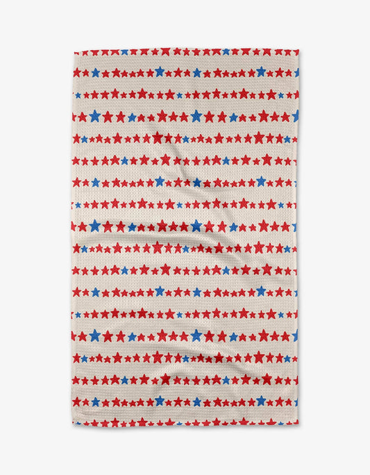 Geometry - Starry Stripes Tea Towel