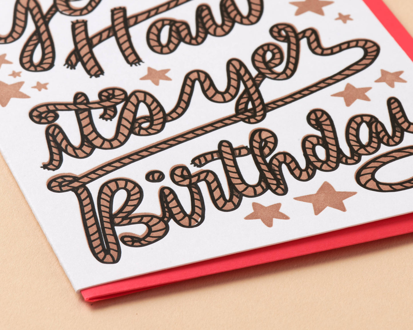 And Here We Are - Yee Haw Western Birthday Letterpress Greeting Card