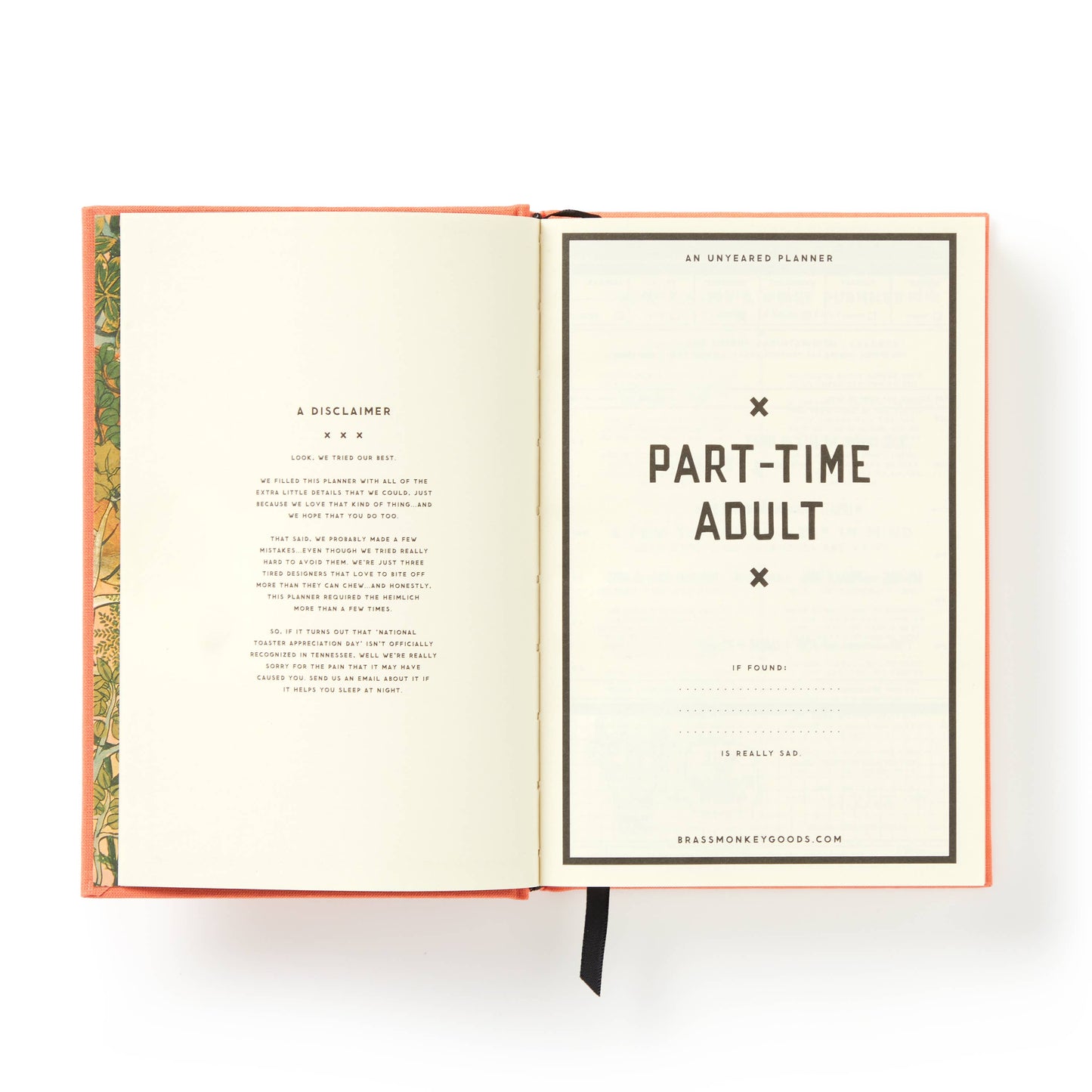 Brass Monkey - Part-Time Adult Undated Daily Planner