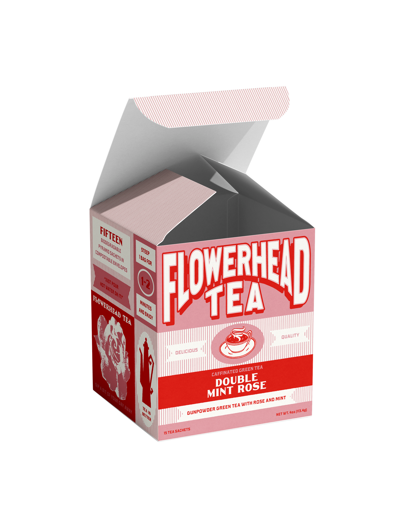 Flowerhead Tea - Double Mint Rose Tea Bags